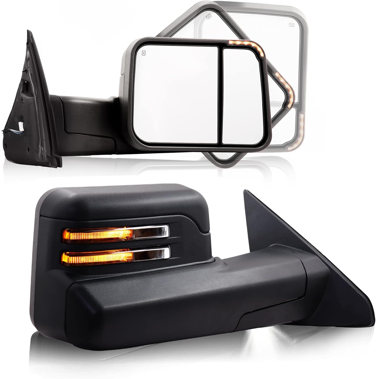 SIZIOM Towing Mirrors for 20092018 Dodge Ram 1500, 20102018 Dodge Ram