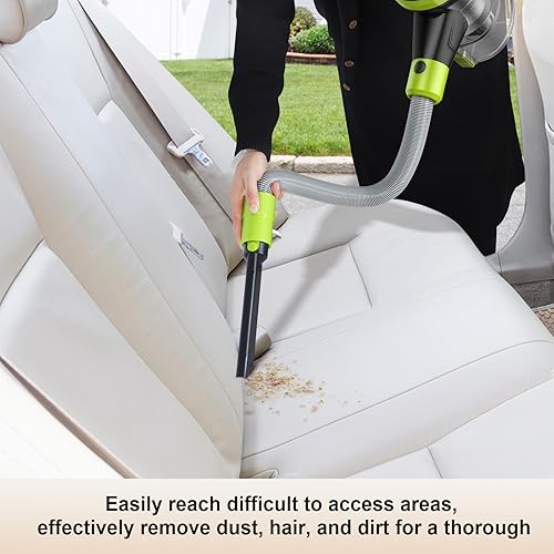 Miniatura 3 de Intercleaner Aspiradora con cable de 23 pies, 2 modos de operación, potente barra de succión, tubo ajustable de 19 a 30 pulgadas, aspiradora de mano