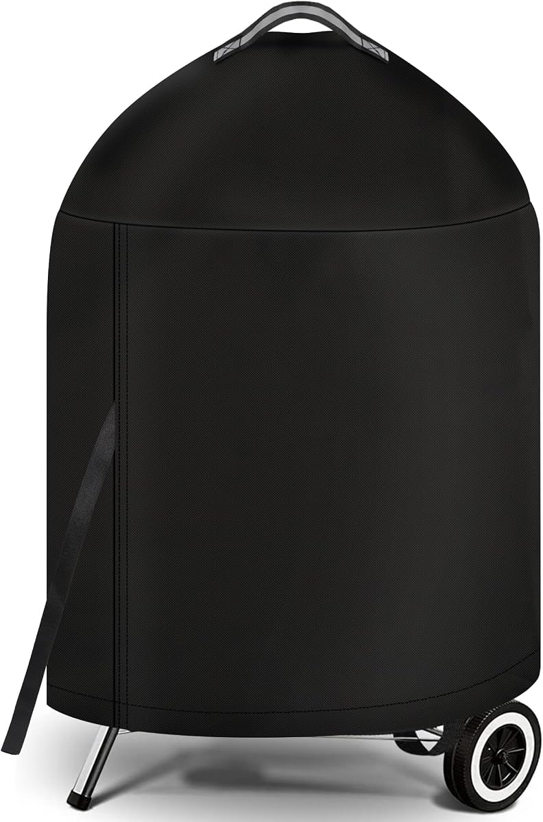 iCOVER Grill Cover for Weber 22 Inch Charcoal Kettle- Heavy Duty Waterproof BBQ Cover for Weber Char-Broil 22 Inch Charcoal Kettle Grills