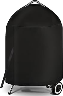 iCOVER Waterproof Grill Cover for Weber 22 Inch Charcoal Kettle - Heavy Duty, Windproof BBQ Protector Fits Char-Broil 22" Grills