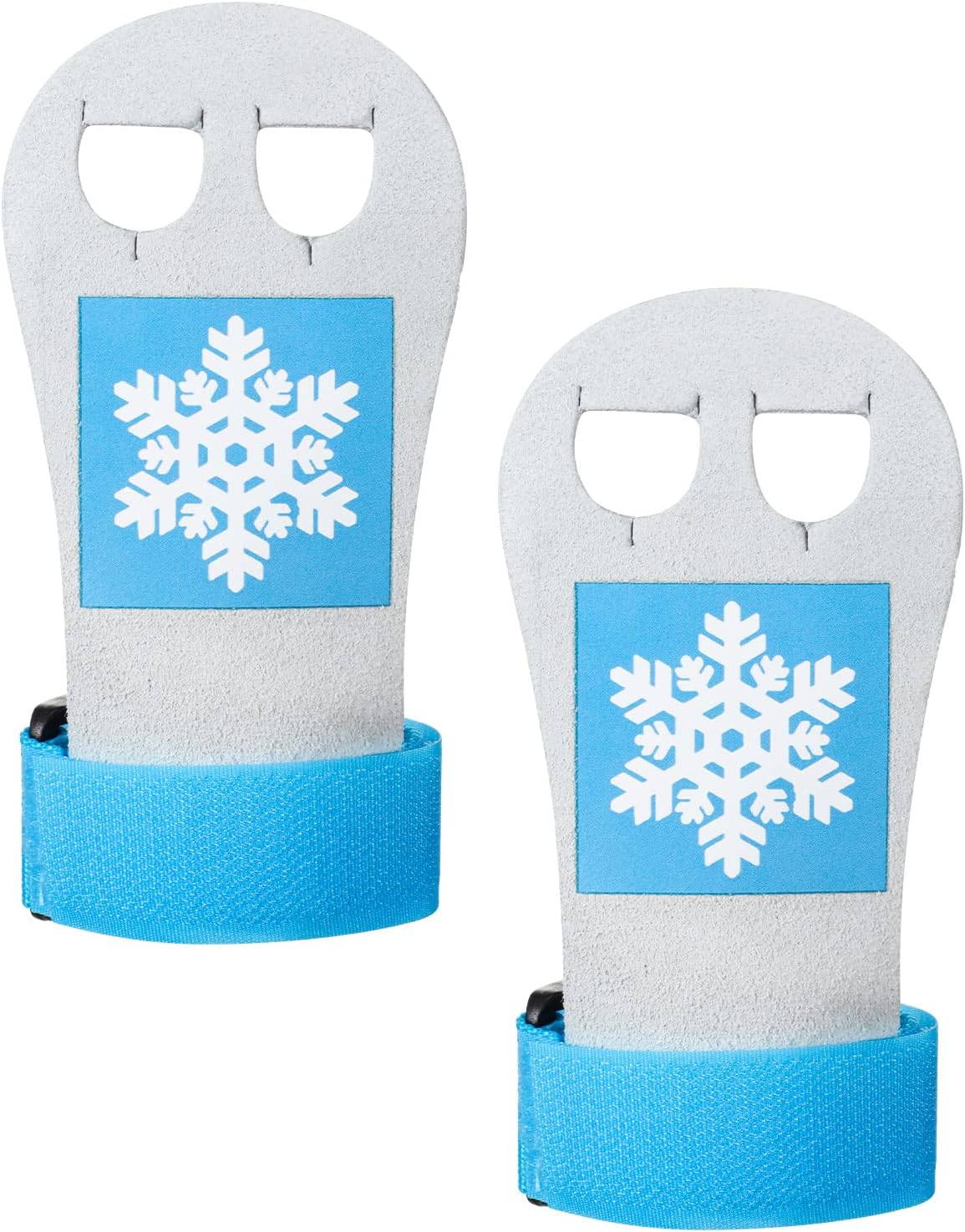 Gymnastics Grips for Girls Blue Snowflake Gymnastic Hand Guard Leather
