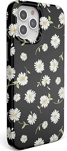 Miniatura 2 de Funda Casely para iPhone 11 Pro Max Daisy Daydream Floral Negro Diseño Clásico Ultradelgado