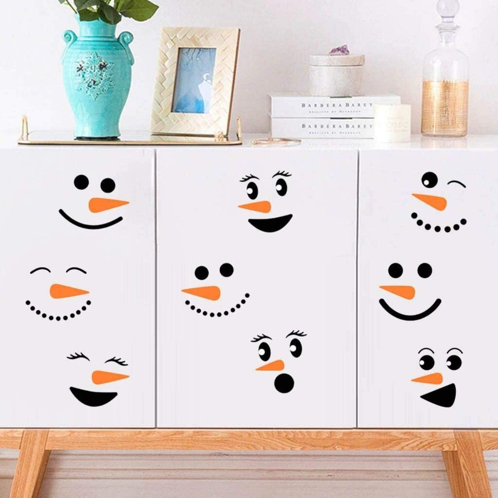 Wand - Fensterdeko Weihnachten Schneemann XXL - Aufkleber Album Heft
