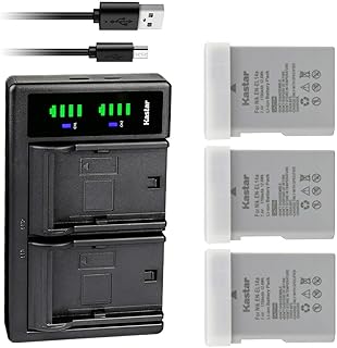 Kastar 3-Pack EN-EL14a Battery and LTD2 USB Charger Replacement for Nikon EN-EL14a, EN-EL14b, EN-EL14 Battery, Nikon MH-24a, MH-24 Charger, Nikon D3500 DSLR, D5100 DSLR, D5200 DSLR Camera