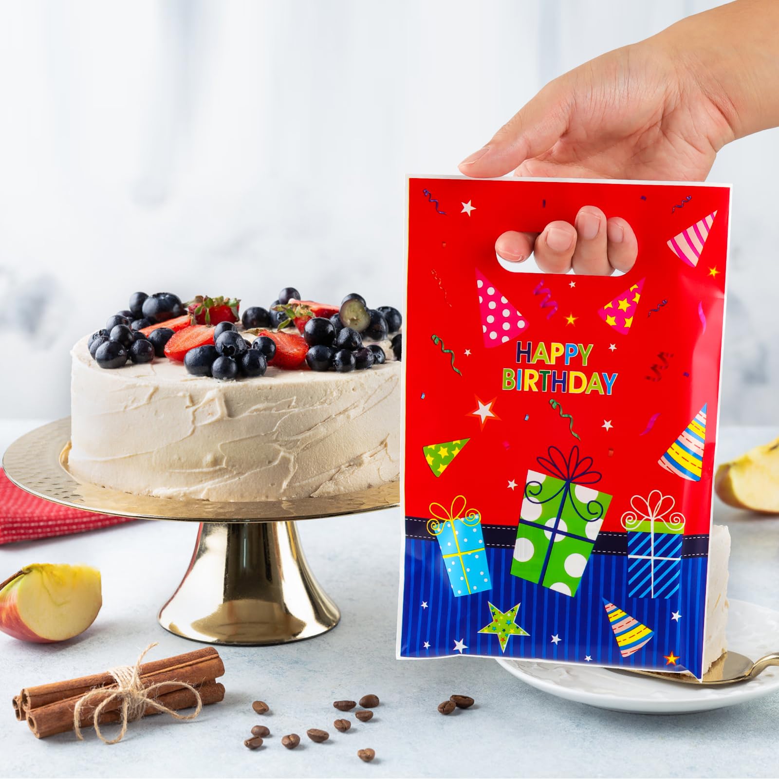 Annhao 30 Piezas Bolsas Regalo Cumpleaños Infantil, Bolsas de Chuches Galletas Caramelos para Fiestas