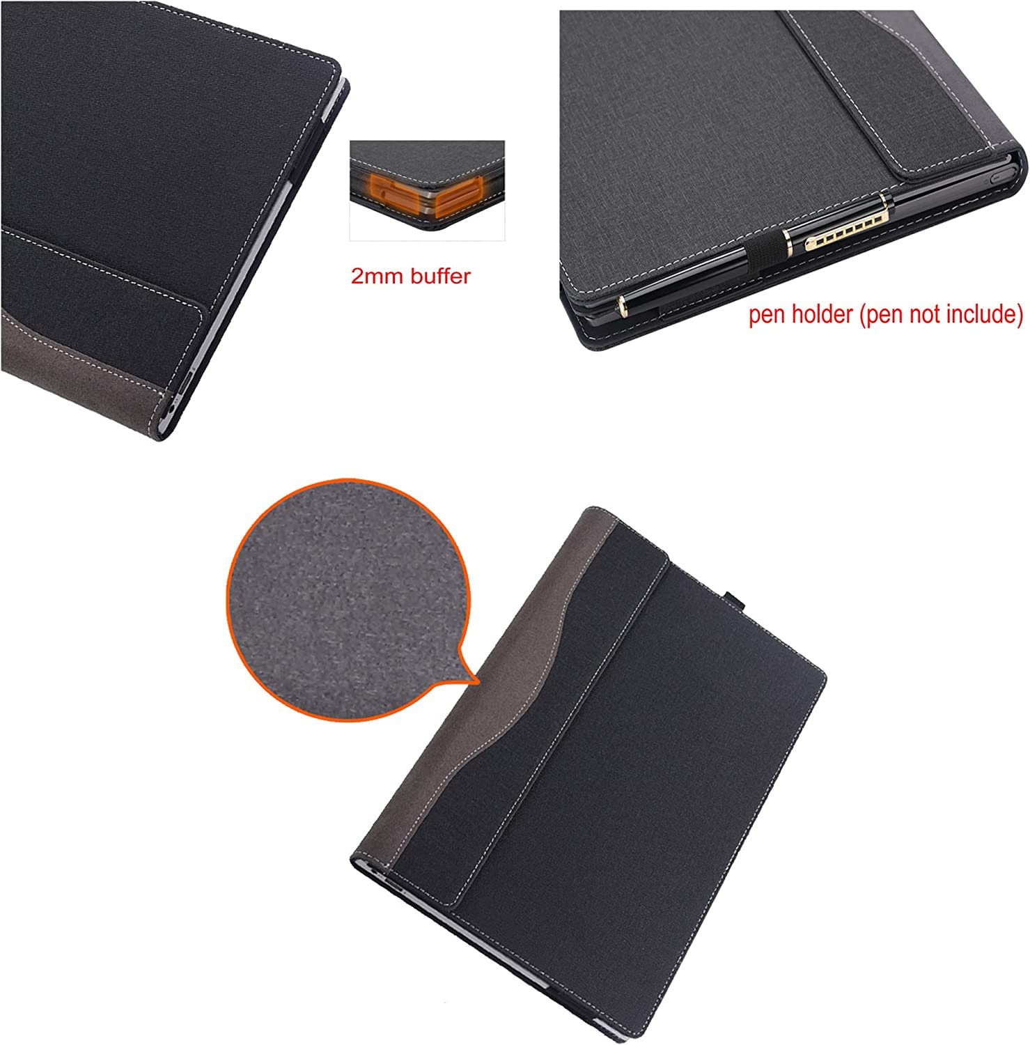 Custodia per computer portatile HP ZBook Firefly 16" G10 Notebook PU fondina HP ZBook Firefly 16 G9 Mobile Workstation Laptop Cover (grigio scuro)