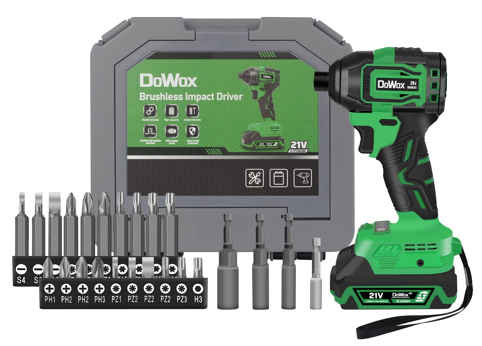 2035 In-lbs Powerful Impact Driver Kit