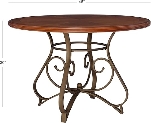 Miniatura 3 de Powell Hamilton - Mesa de comedor, cereza, 45 x 29.5 x 45 pulgadas