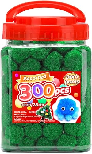 Vista 30 de Iooleem Pompones rosados – Tamaño surtido, 1200 piezas con ojos móviles, opciones de purpurina, perfectos para artes y manualidades