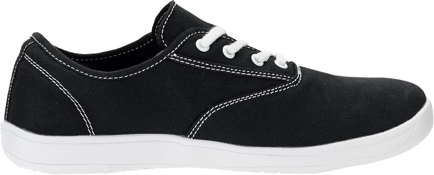 WHITIN Men's Wide Canvas Barefoot Sneakers | Zero Drop Sole | Minimalist Footwear