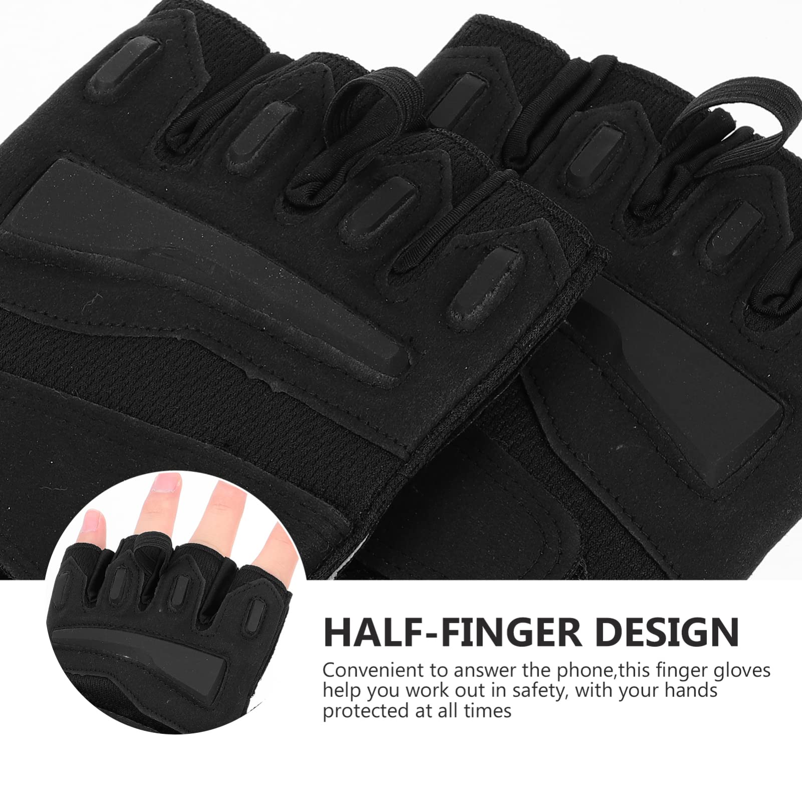 GALPADA guanti da ciclismo fitness guantini palestra kit per piercing all'orecchio guanti da equitazione antiscivolo guanti sportivi guanti da allenamento per uomo nylon Black