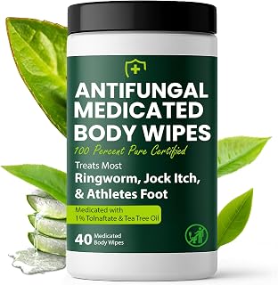 Body Wipes for Men & Women | Cleansing Body Wipes for Wrestling, Combat, Gym, Camping I Medicated with 1% Tolnaftate, Tea ...