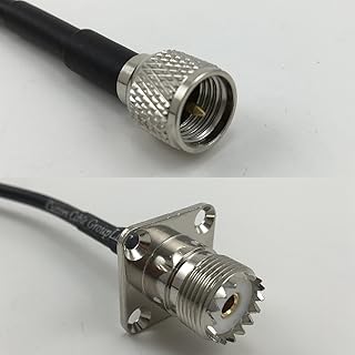 3 feet RG188 MINI UHF MALE to UHF Female Flange Pigtail Jumper RF coaxial cable 50ohm Quick USA Shipping