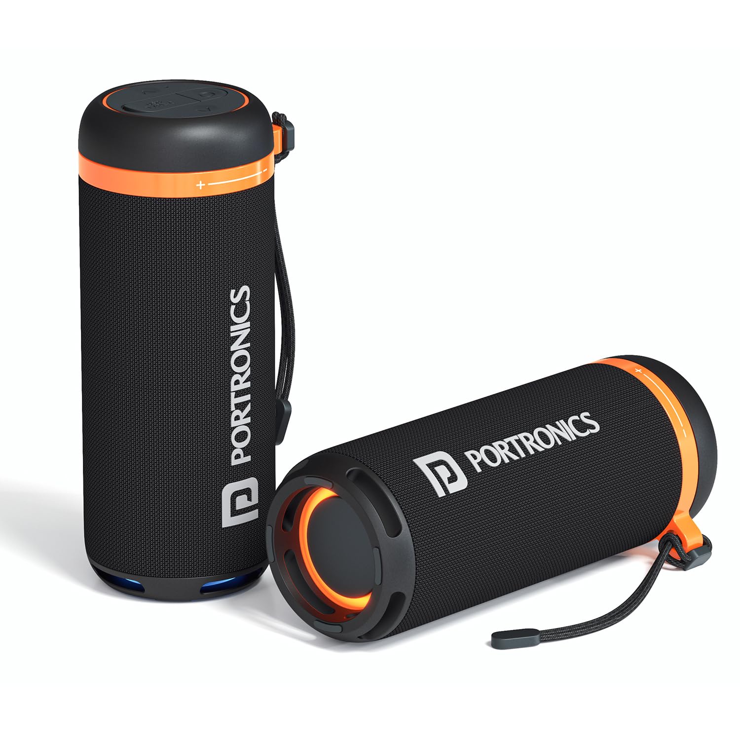 Portronics 15W Breeze 7 Wireless Bluetooth Speaker with Rotational Volume Control, Upto 6 Hours Playtime, Bluetooth 5.4V, Passive Bass Radiator, TWS Mode, RGB LED Lights, Type C Charging(Black)-image-47