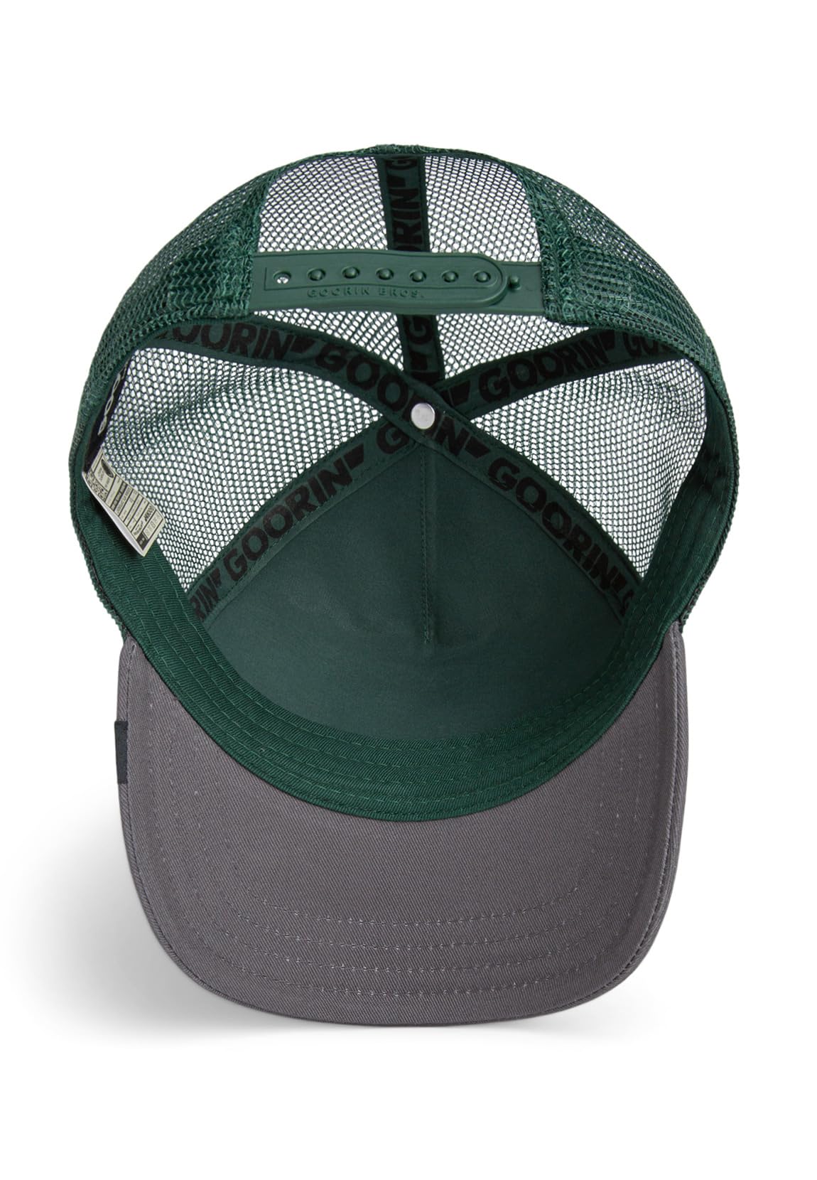 Goorin Bros. Casquette Trucker - Deux tons - Buffalo Guard Oil - Vert foncé et gris - Taille unique