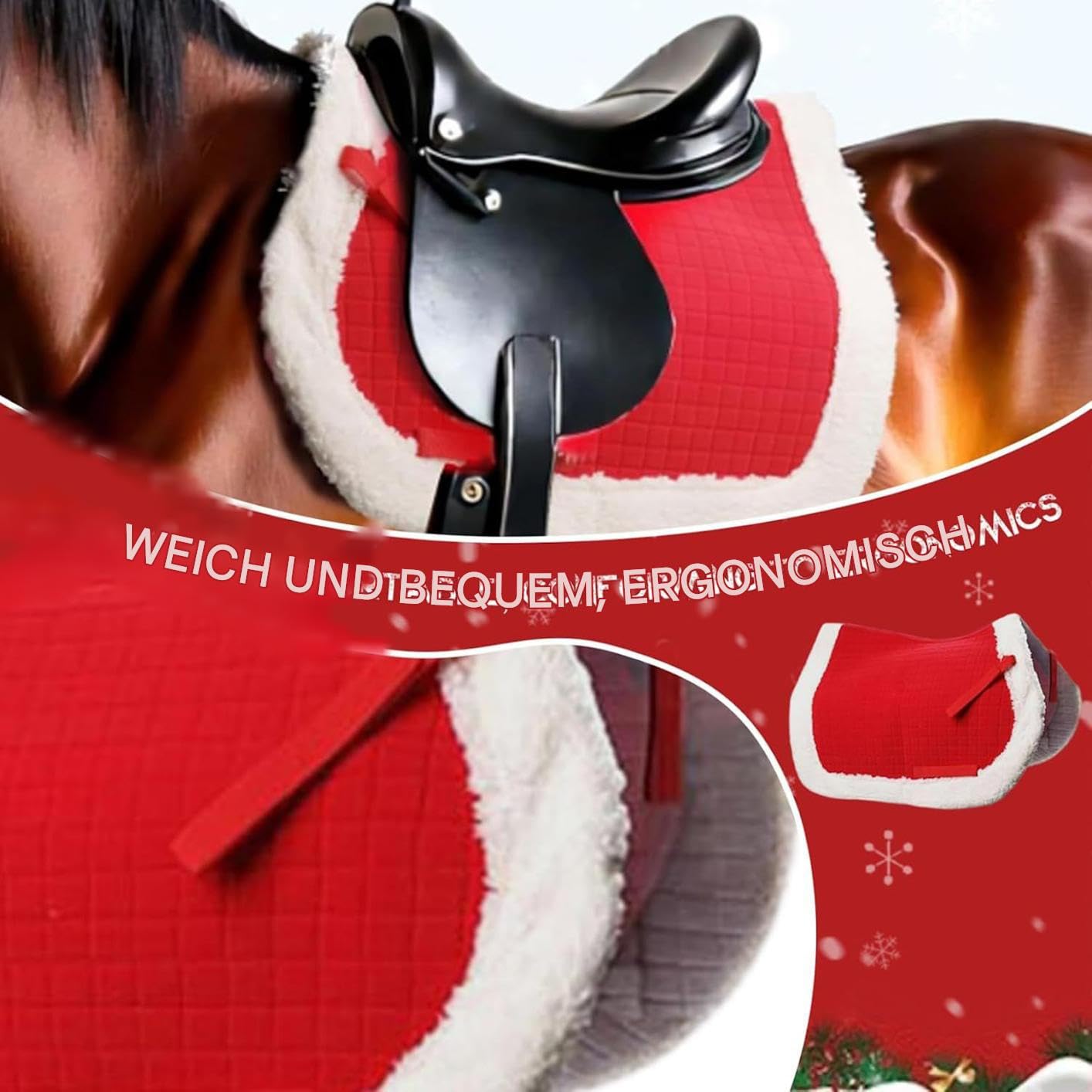 Generisch Cappello con Babbo Natale, copricapo natalizio, per gli amanti degli animali, per feste e feste