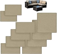 Vista 1 de 10 fundas de cojín de repuesto a prueba de salpicaduras, resistentes a los rayos UV, con cremalleras, máximo compatible con cojines de patio de 25.6