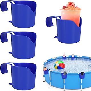 4 PCS Pool Cup Holder, Above Ground Poolside Cup Holder fits Most Swimming  Pools, Sturdy Pool Drink Holder Accessories  No Spill Sturdy Poolside Storage Containers Basket Above Ground Pool Accessories