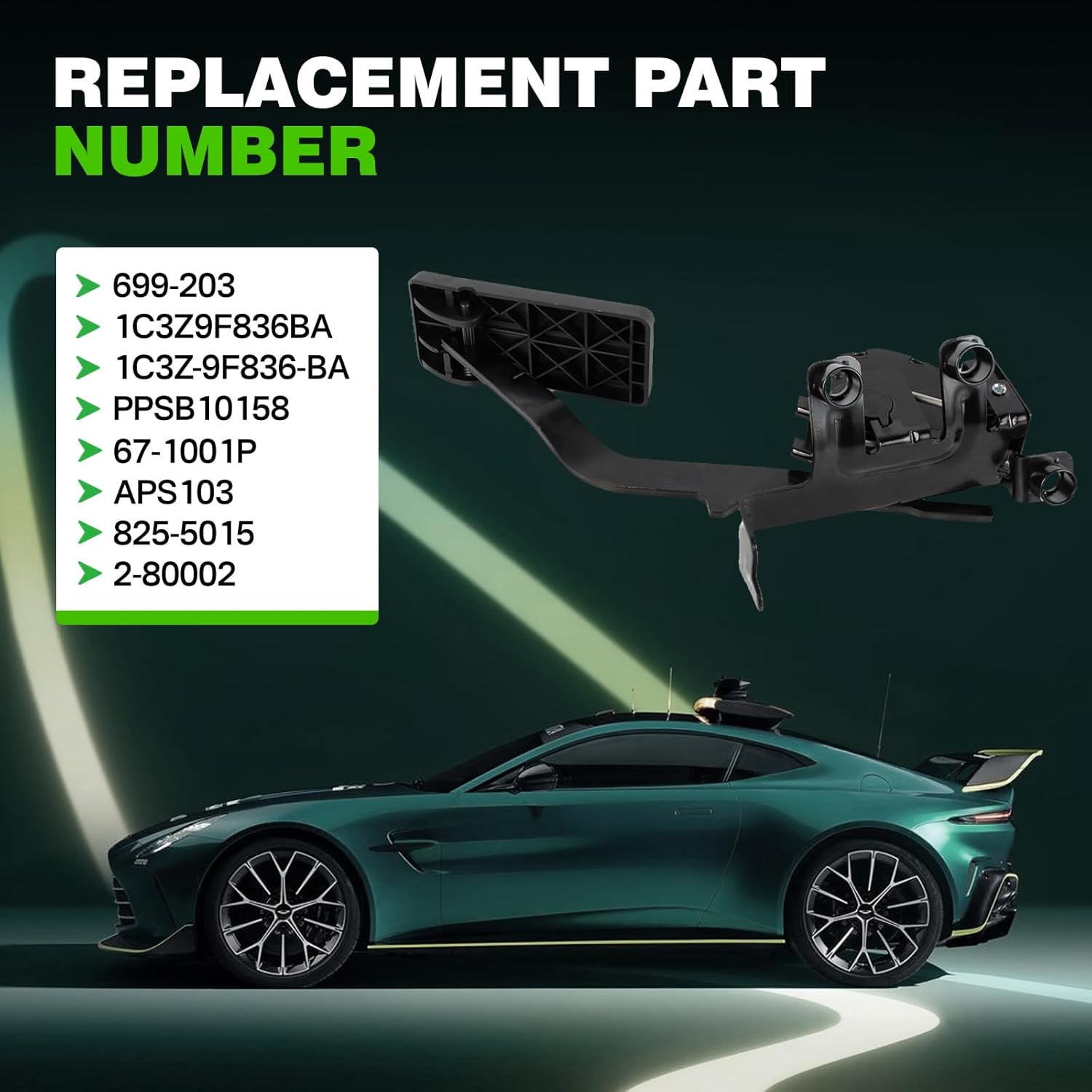 699-203 Accelerator Pedal with Position Sensor Compatible with 2001 2002 2003 Ford Excursion F250 F350 F450 F550 Super Duty V8 7.3L Replace 1C3Z9F836BA 1C3Z-9F836-BA