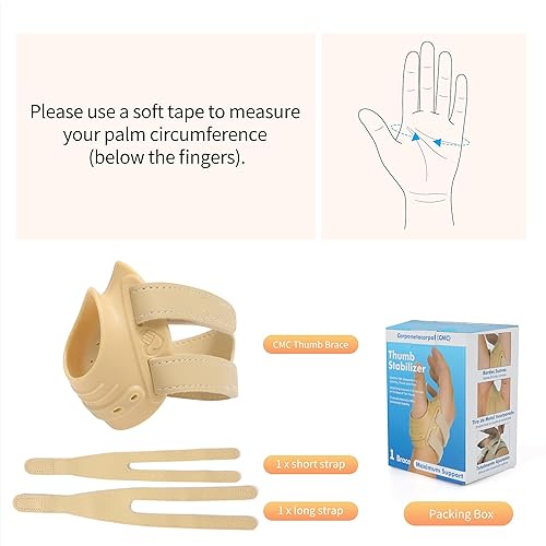 Miniatura 4 de AKSO MEDICOS CMC Thumb Brace - Cómoda férula para el pulgar para dolor de articulaciones CMC, osteoartritis, tendinitis, artritis, artritis,