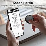 Smart Air Tags Traceur Lot de 4 Noir, Bluetooth Tracker Fonctionne avec Apple Localiser (iOS Uniquement), Localisateurs D’Objets Bluetooth pour Valises/Portefeuilles/Clés/Sacs, Batterie Remplaçable - 5