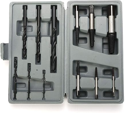 Anddod 12Pcs HSS Stud Screw Extractor Remover Tool Set Reverse Thread Easy Out 3-25mm