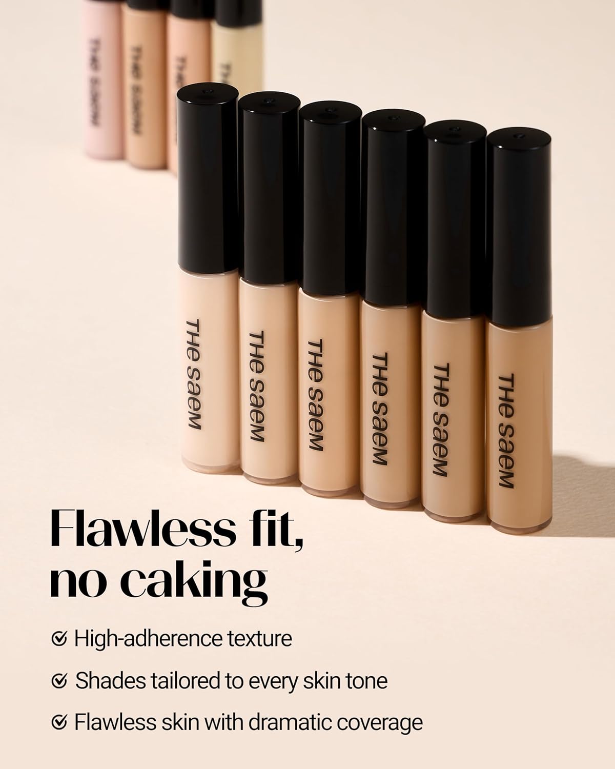 THESAEM Cover Perfection Tip Concealer 3-Pack Set - 1, 1.5, 2 Bundle - High Coverage Long Lasting Concealer Kit - Korean Makeup for Dark Circles, Blemishes & Multi-Tone Matching, 0.2 fl.oz. each - Image 3