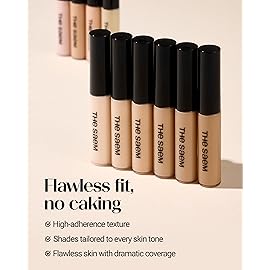THESAEM Cover Perfection Tip Concealer 0.2 fl.oz. - 1.25 Light Beige Warm Beige for Light Skin Tones 20-21 - High Coverage Long Lasting Concealer - Korean Makeup for Dark Circles & Blemishes