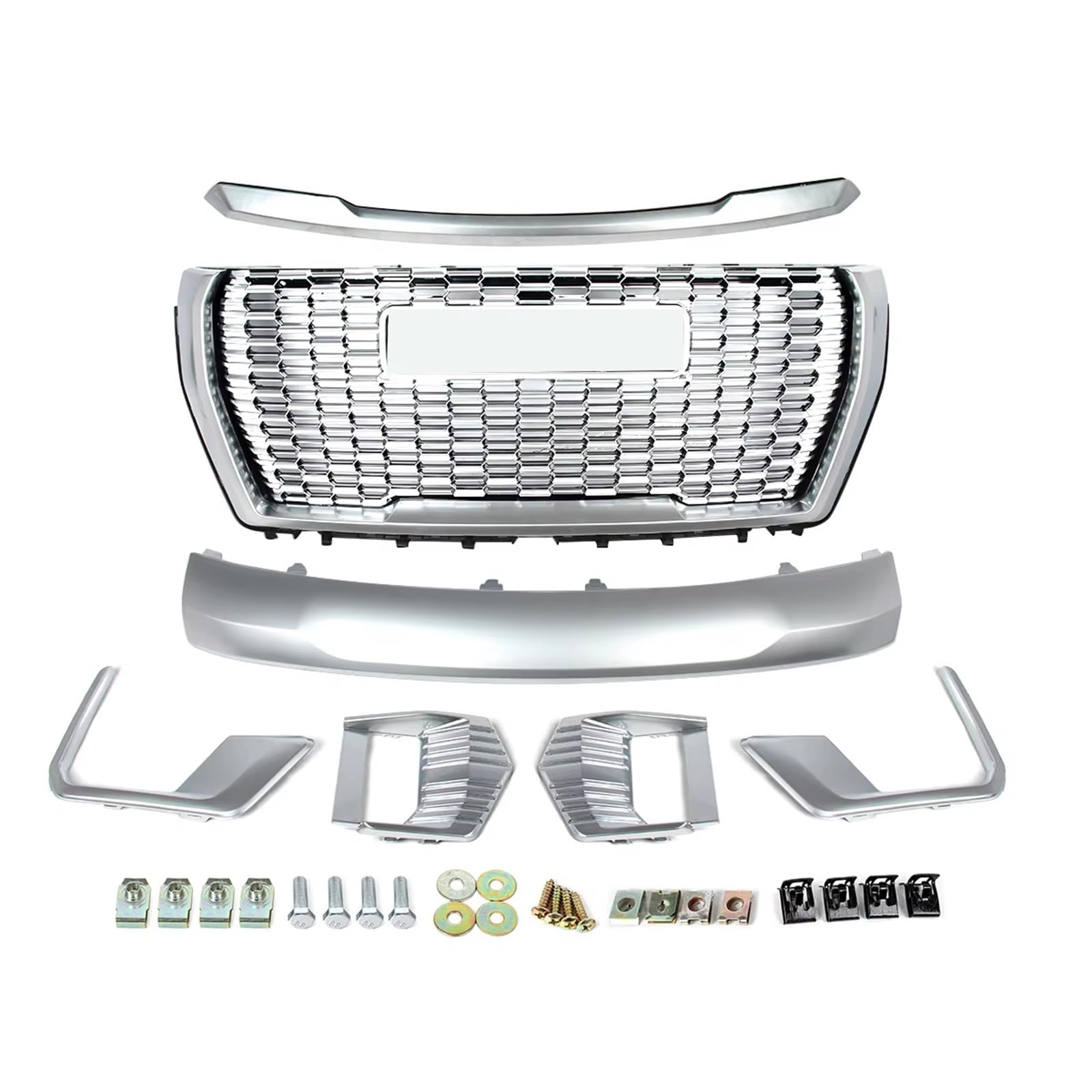 Prese d'aria del cofano Compatibile Con GMC Per Yukon XL Per Denali 2021 2022 2023 2024 Griglia Paraurti Anteriore Modanatura Cofano Cornice Fari Fendinebbia OEM: 84835783