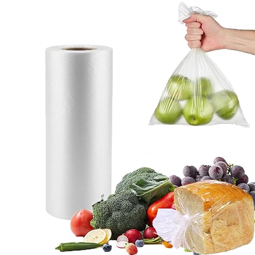 400 Count 10 x 14 Inches Clear Plastic Produce Bags Roll