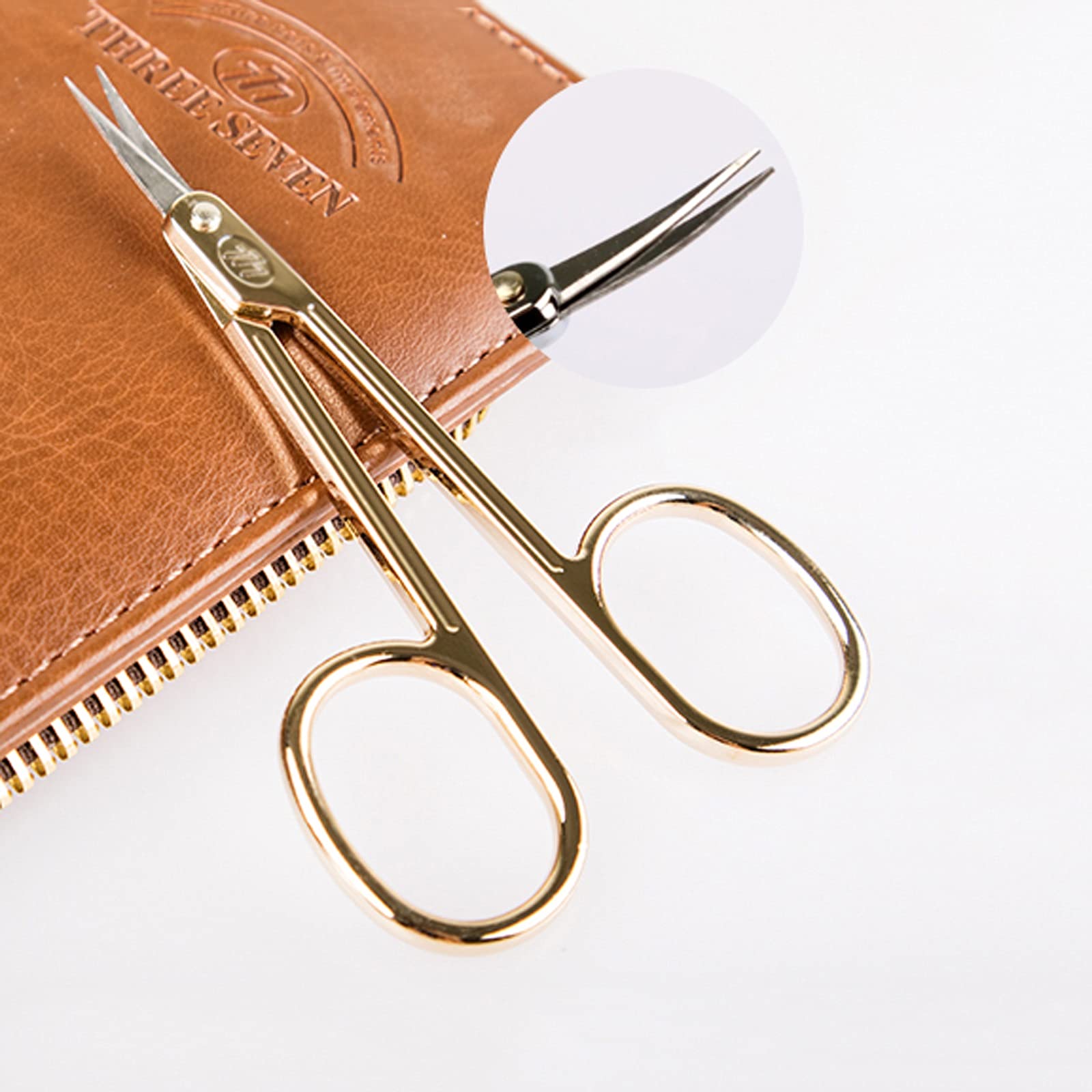 Profesional Cortaúñas Clippers de uñas Kit de pedicura 7 en 1 Kit de manicura de acero inoxidable con punta de cabello de nariz fácil de usar conjuntos de manicura adulto Mejor opción de regalo (marró