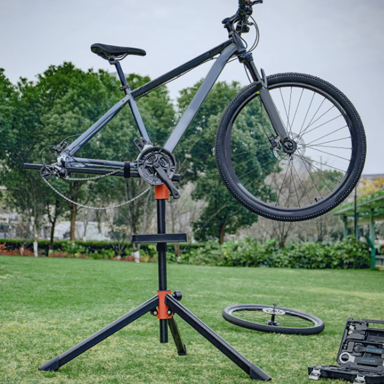 Cryfokt Supporto per Bici da Riparazione, Altezza Regolabile 32.3-41.3in