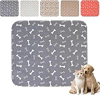 Comasua Reusable Puppy Pads with Pheromones - Washable, Waterproof Leak-Proof Dog Pee Pads, Non-Slip for Training, Home, Crate, Travel (Gray, Medium)