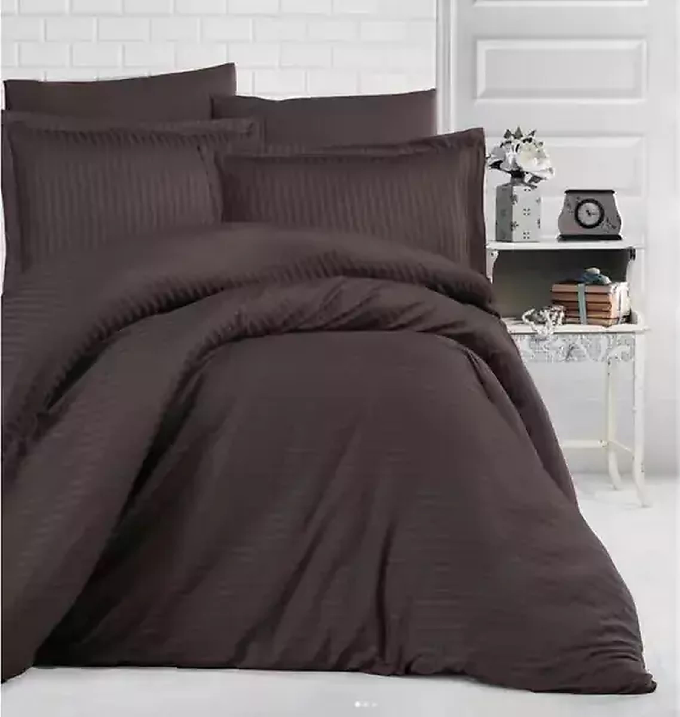 Sofrito Microfiber Duvet/Comforter Cover (Single - 61"x91" - Inches) with Solid Zipper Clousre - Dark Coffee-image-13