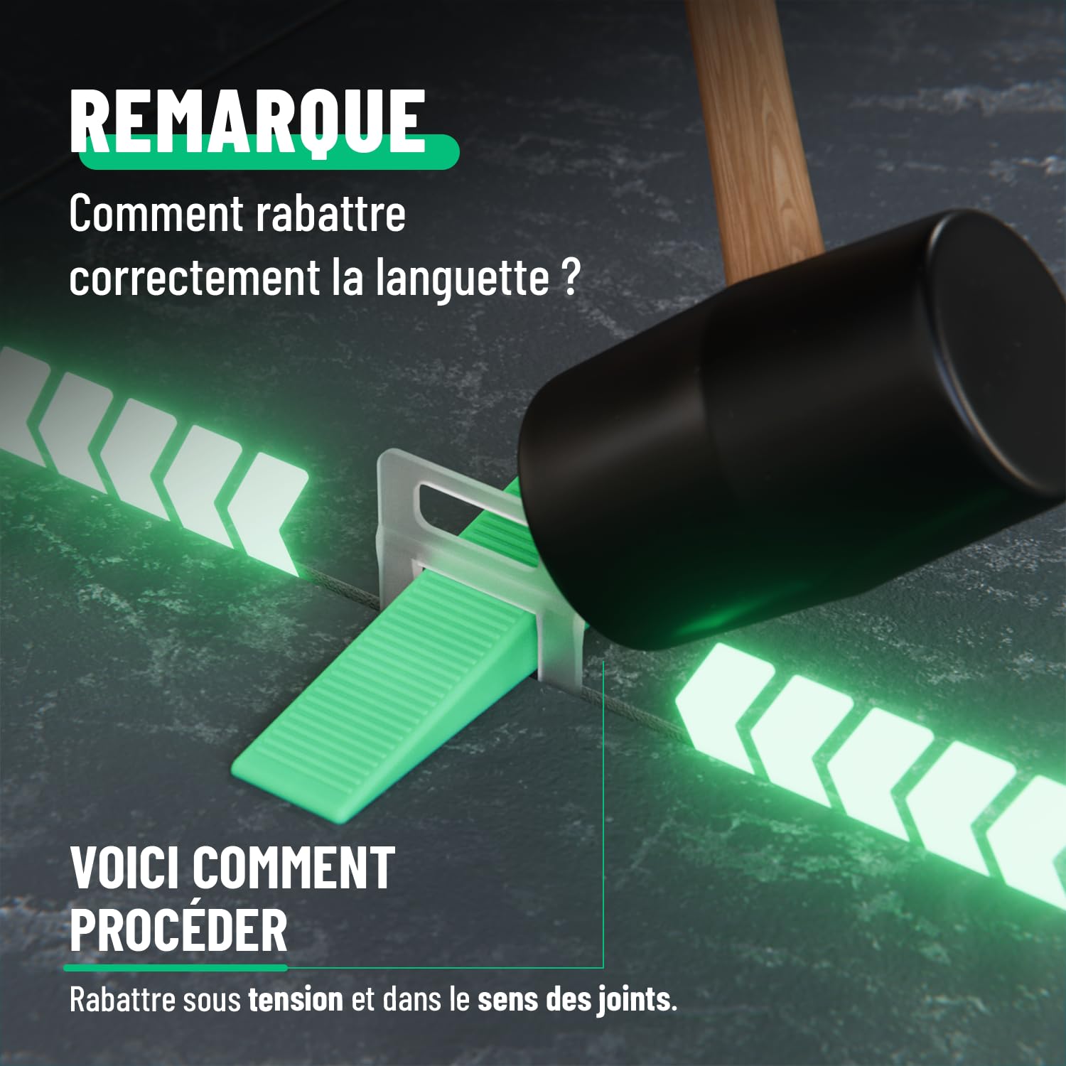 greate kit de nivellement pour carrelage 1100 pièces 2 mm | nivellement carrelage avec 1000 clips de traction & 100x cale - croisillon autonivelant 2mm