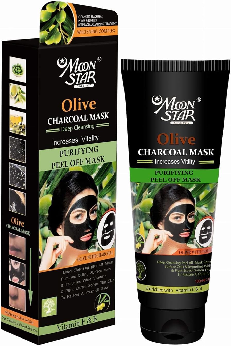 Moon star Olive Charcoal Peel Off Mask 100ml