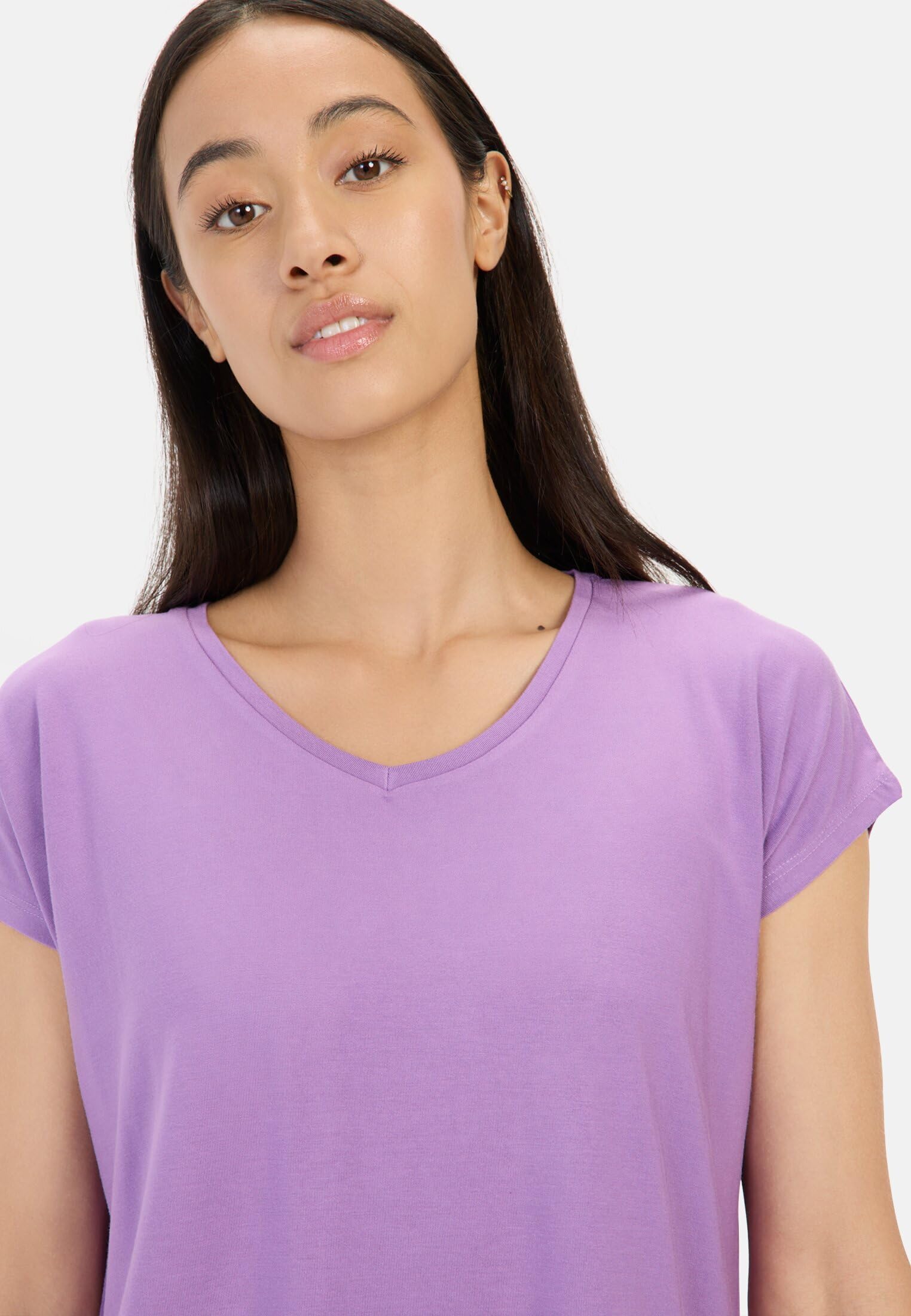 camel active Damen T-Shirt aus elastischer Viskose