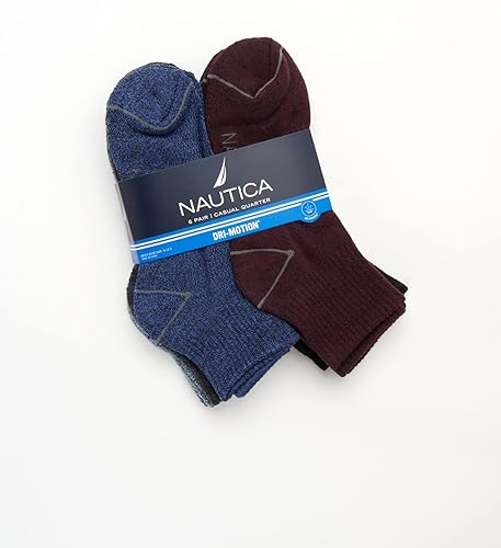 Miniatura 2 de Nautica Mens Quarter Socks - 6 Pack Comfort Stretch Cushioned Moisture-Wicking Athletic Ankle Socks for Men (Sizes 6-12.5)