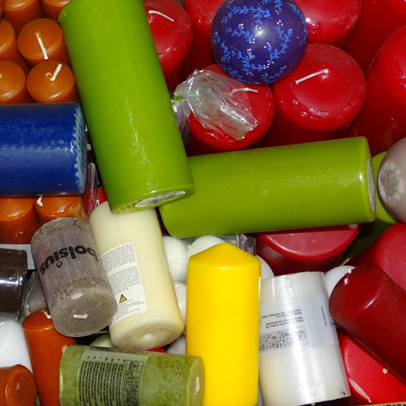 10 kg Witap Kerzen 2. Wahl Stumpenkerzen Dekokerzen Teelichte Duftgläser Spitzkerzen Überraschung Kerzenpaket bunt gemischt