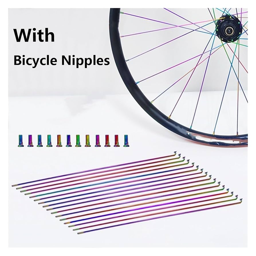 Amazon.co.jp: 虹色自転車スポーク乳首付き 26/27.5/29 インチ