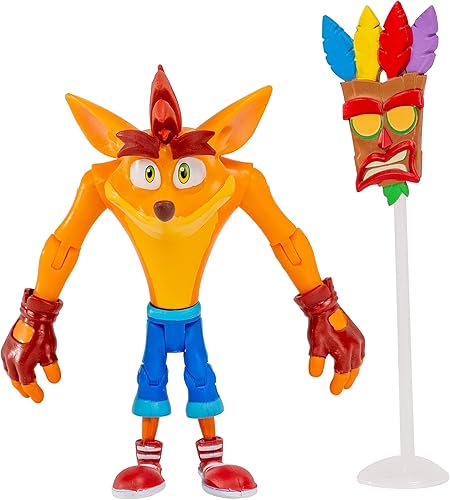 Miniatura 2 de BANDAI Crash Bandicoot Figuras de acción con máscara  Juguete de 4.3 in con máscara y accesorios de soporte  Figuras coleccionables como mercancía y