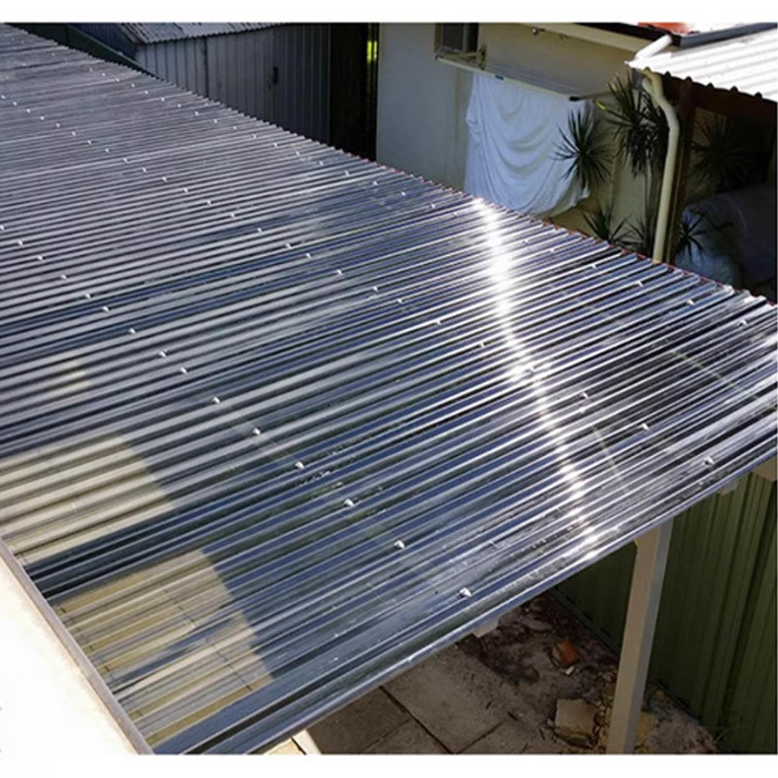 Placa Ondulada Tejado Transparente,Placa De Iluminación Natural FRP De 1mm,Chapas Perfiladas Techo,Paneles Ondulada Para Cocheras Silencioso Autolimpiables,6Pcs-0.9x1.4m(35x55in)