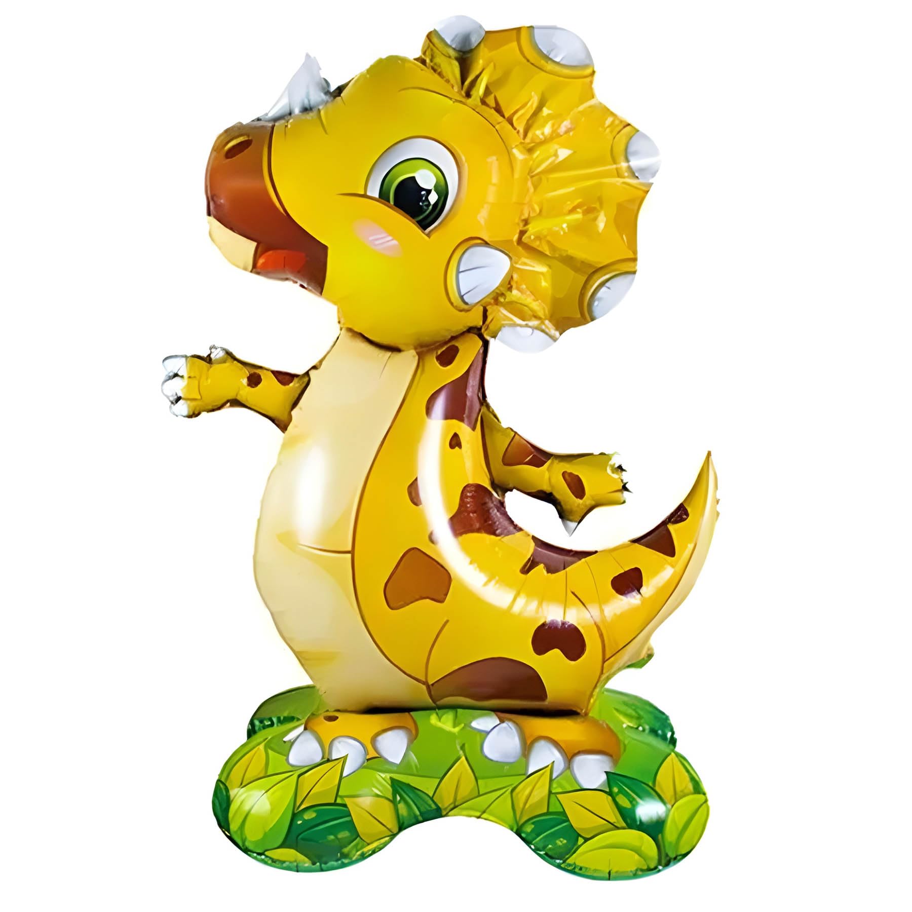 Foil Balloon Stand 3D in Dinosaur Shape, Yellow, Approx. 38 x 60 cm - Perfect for Children's Birthdays, Parties, Decorations, Event Design