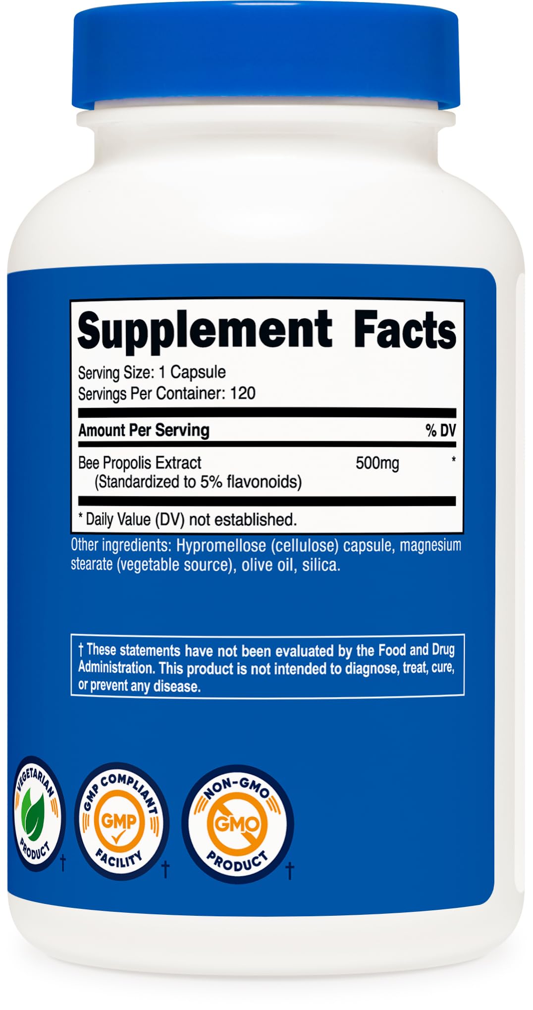 Nutricost Bee Propolis Supplement w/ 5% Flavonoids (500mg / 120 Capsules) — Amazon image 5