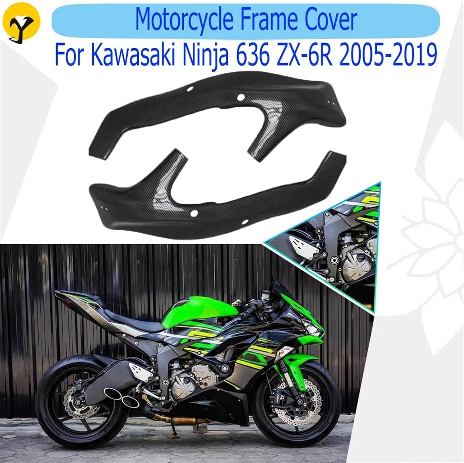 Amazon オートバイフレームカバーカワサキニンジャ 636 忍者 ZX-6R