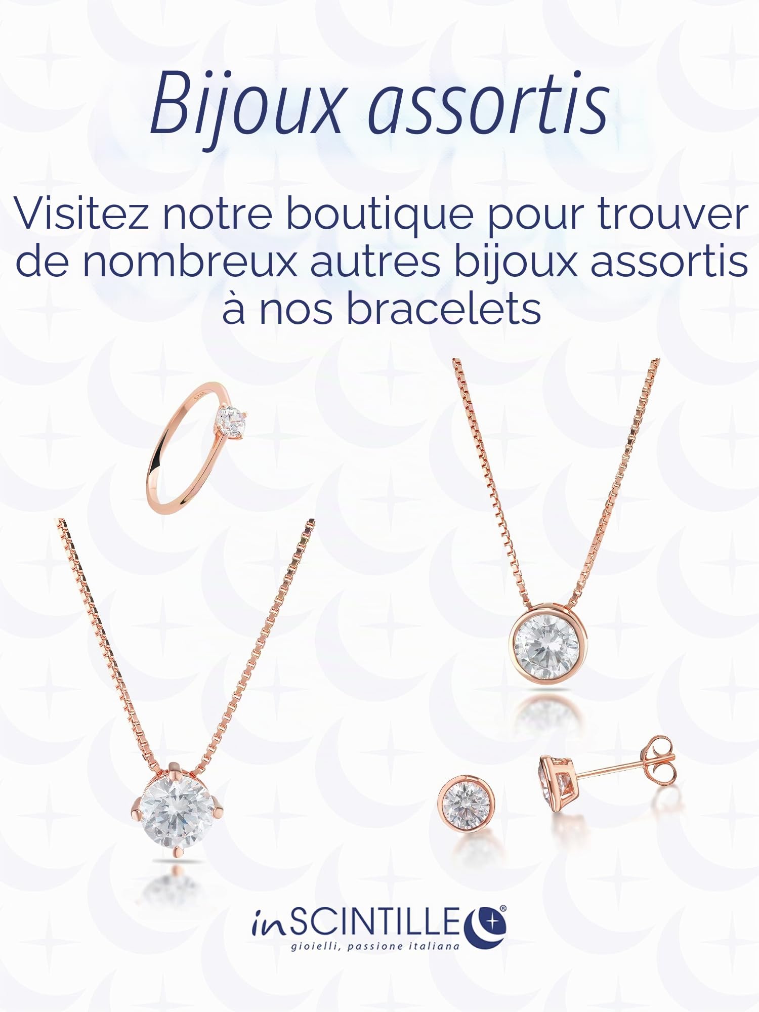inSCINTILLE Bangles Bracelet Rigide en Acier Inoxydable pour Femme avec Boîte Cadeau Incluse