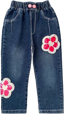 Jeans Per Bambina 3-7 Anni - Denim Morbido Con Ricami, Taglio Comodo, Per Tutti I Giorni E Occasioni Speciali - Foto 14