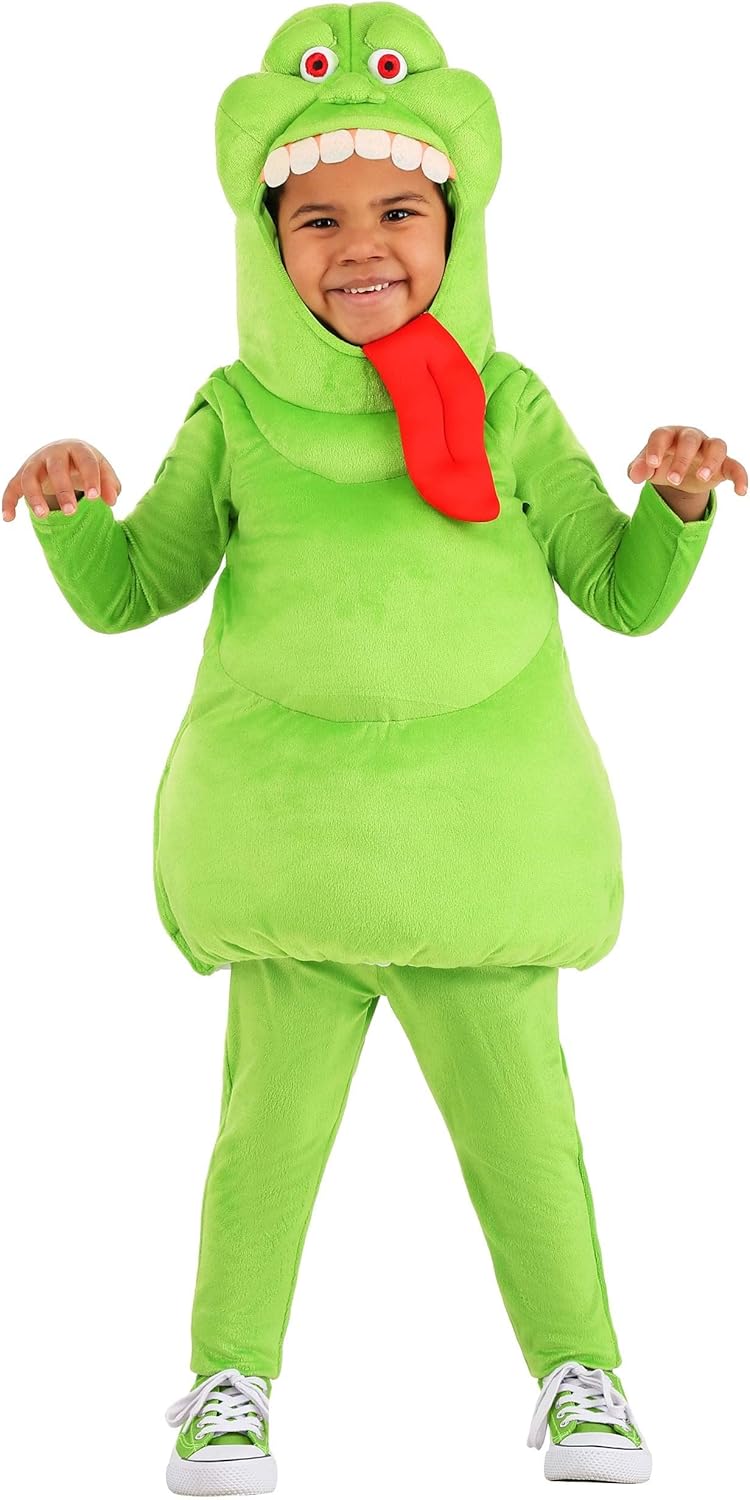 Ghostbusters Slimer Costume for Toddlers, Ectoplasm Ghost Buster Halloween Outfit for Boys and Girls