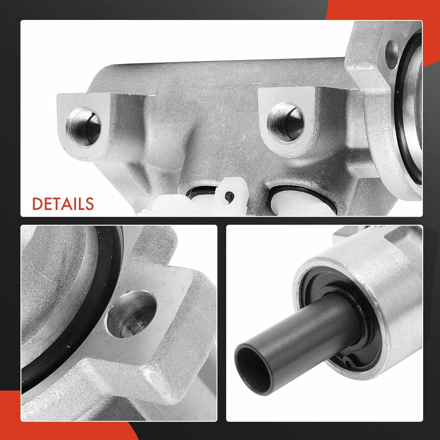 A-Premium Brake Master Cylinder with Reservoir Compatible with Ford Focus 2000-2008, Non-ABS Brake - With 4 Outlets