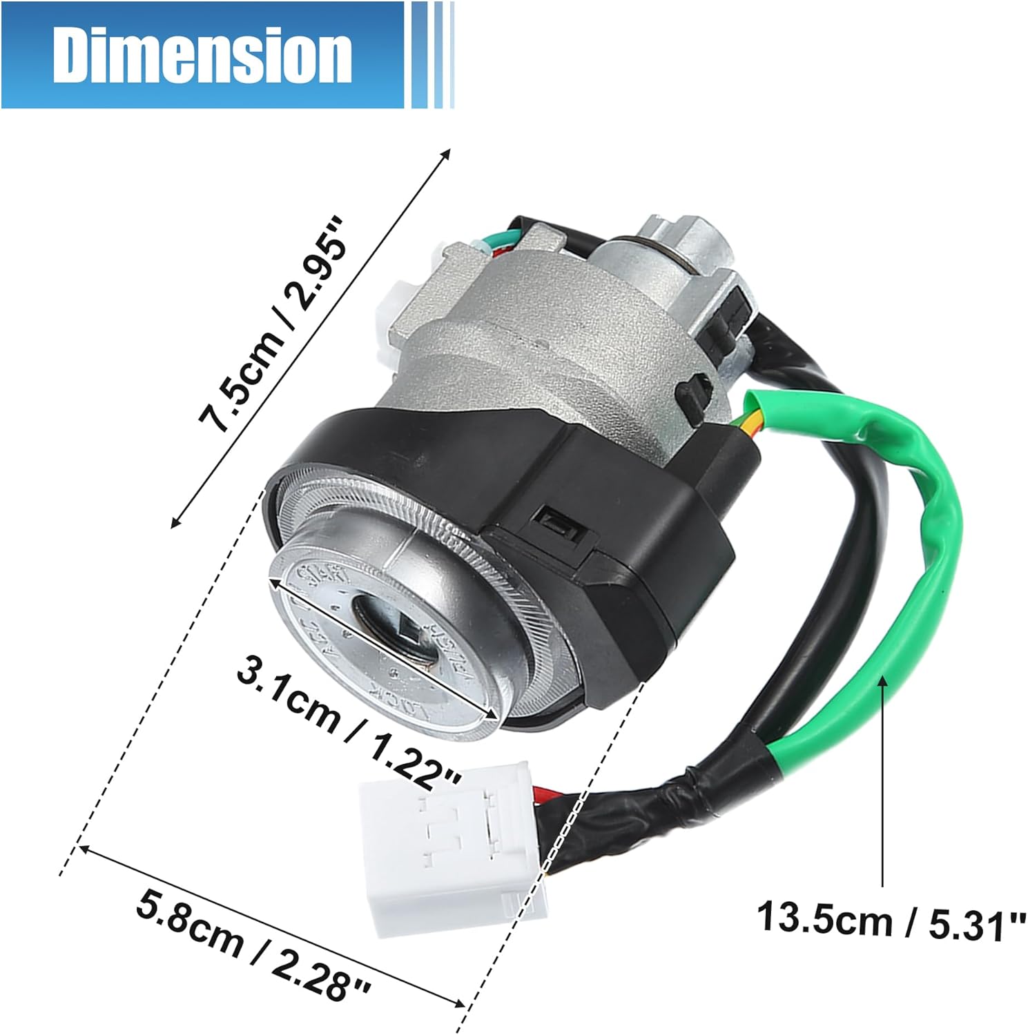 uxcell No.819203KA10 Car Ignition Switch Lock Cylinder with 2 Keys for Hyundai Sonata 2.4L L4 3.3L V6 2005-2007 Ignitigon Starter Switch Steering Lock Cylinder Set